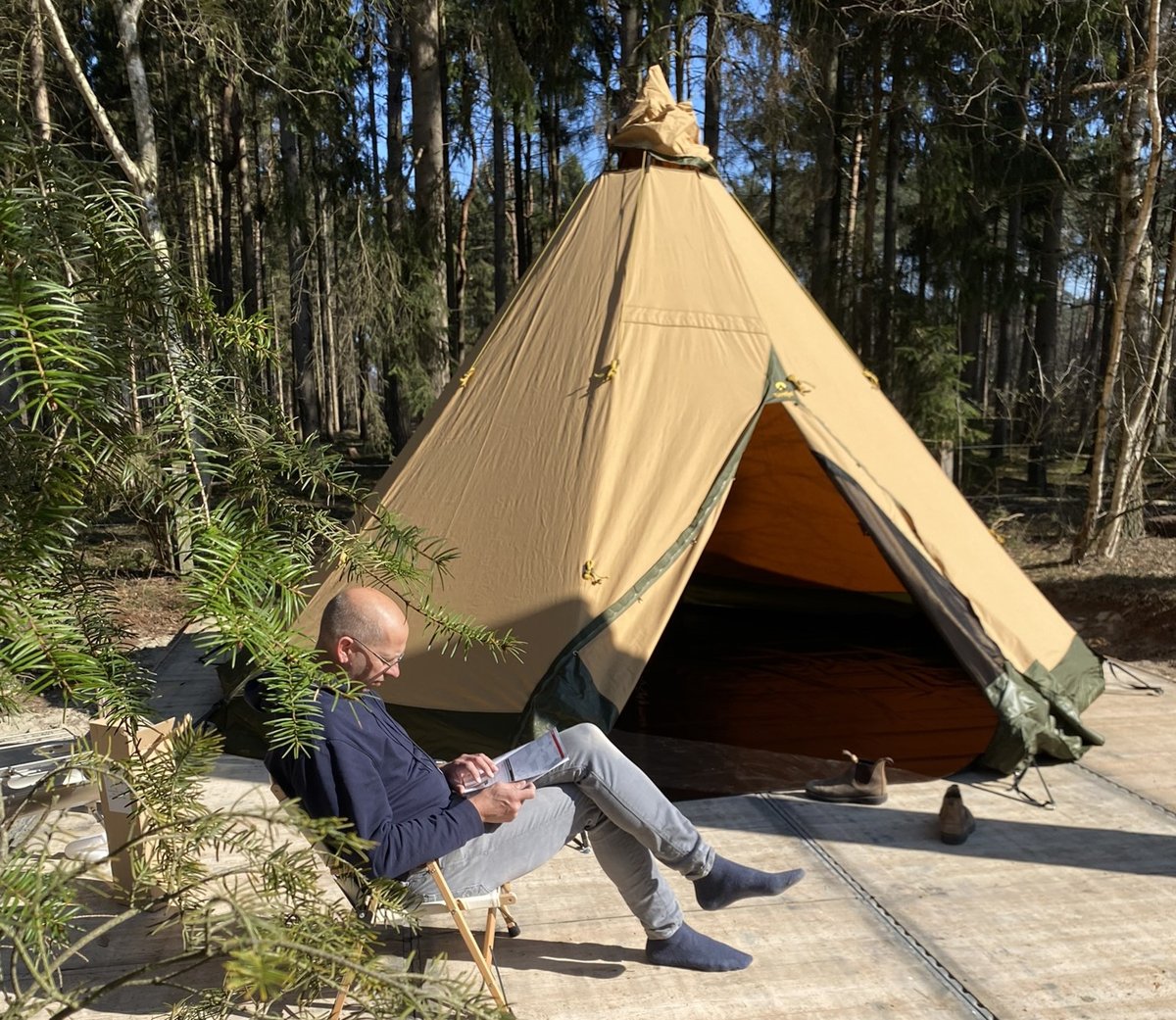 Tipi als "trekkershut"