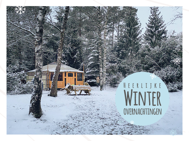 yurt - winter op landgoedcamping het meuleman